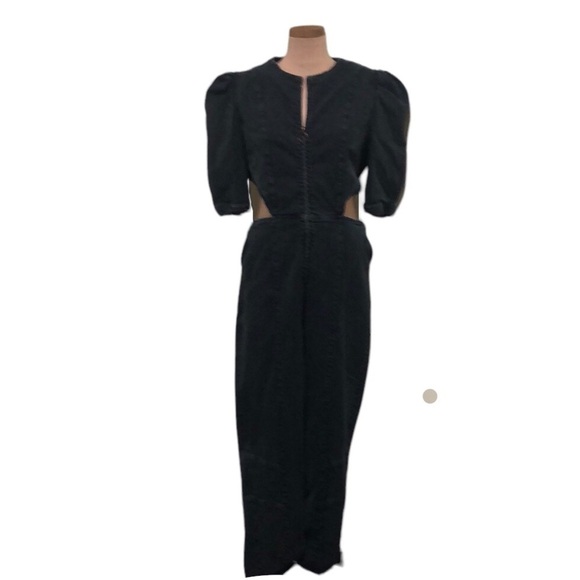 Retrofete Kiara Jumpsuit Size XXL Dark Gray Denim